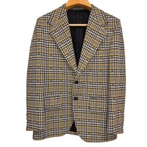 Vintage 50s/60s‎ Rough Rider Plaid Sport Coat Men's S/38 Blazer Made in USA
